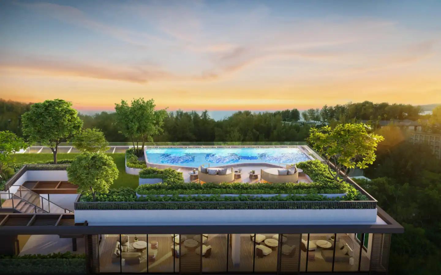Interior view of 1-Bedroom Condo for Sale in So Origin Bangtao Beach, Phuket