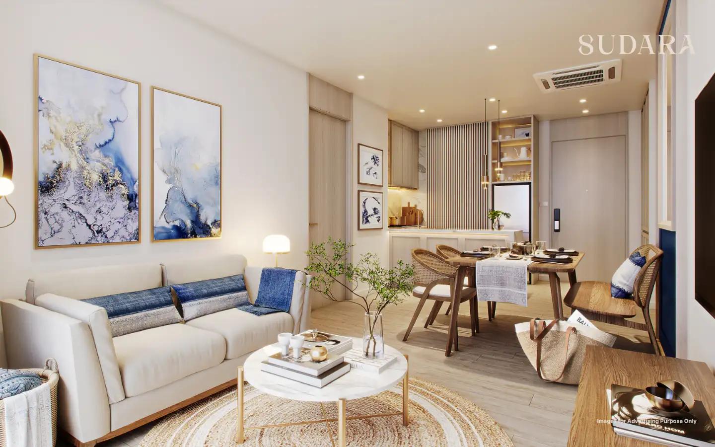 Interior view of Promo Unit - Save BIG: 2-Bedroom Condo for Sale in Sudara- Standard Type