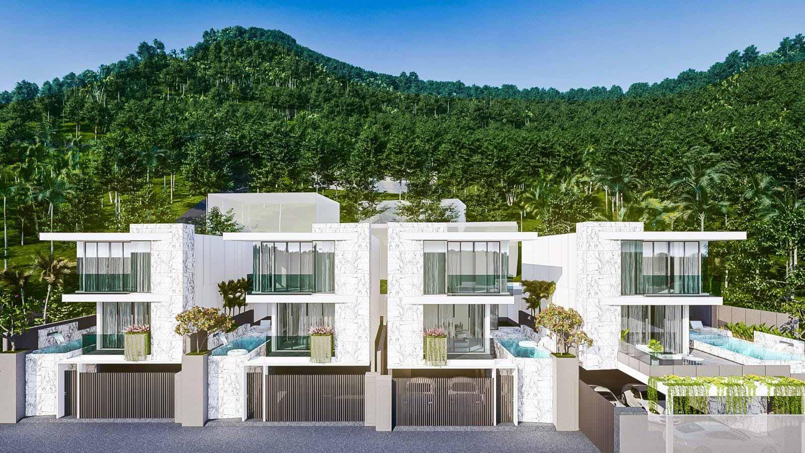 Exterior view of Pool Villa for Sale in Mali Thai Villas, Kata Beach - 3-Bedroom Type A - 5% Guaranteed for 3 Years