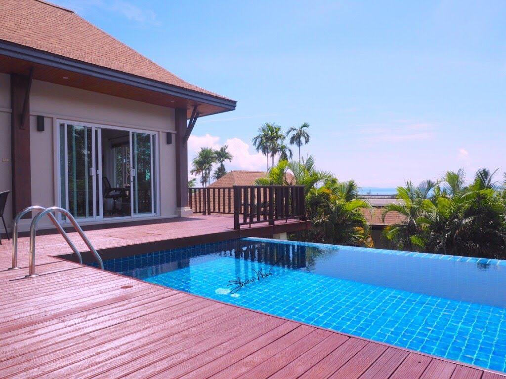 View from 4-Bedroom Sea View Villa with Private Pool on Cape Panwa, Phuket - 500m from Ao Yon Beach
