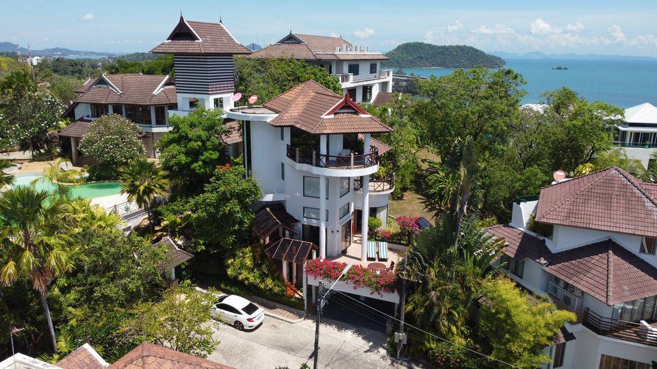 Stunning 4-storey Sea View House for Sale in Vanich Bayfront, Ao Yon, Phuket