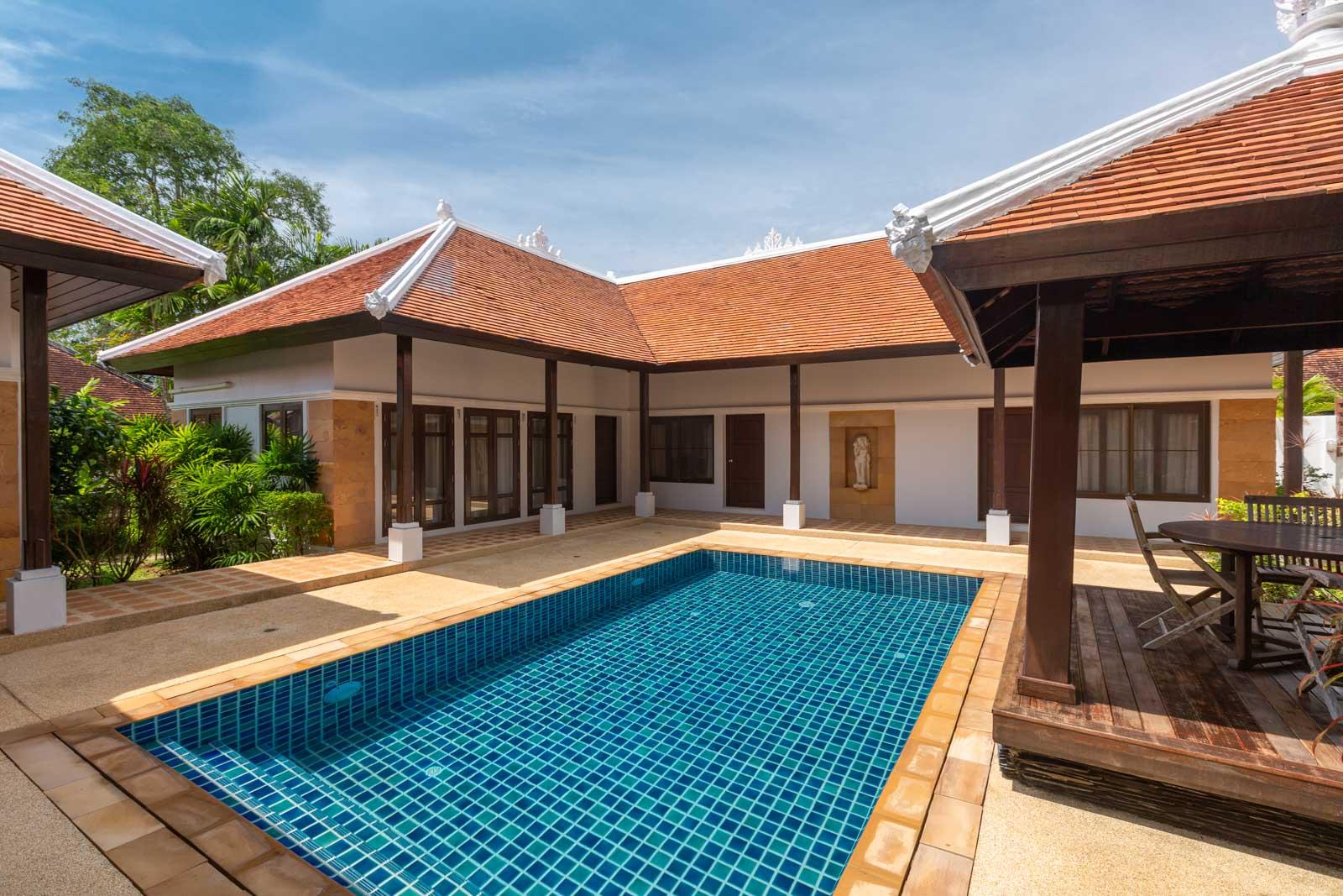 Exterior view of 4-Bedroom Sujika Gardens Pool Villa for Sale in Cherngtalay - Recently Renovated - Excellent Condition