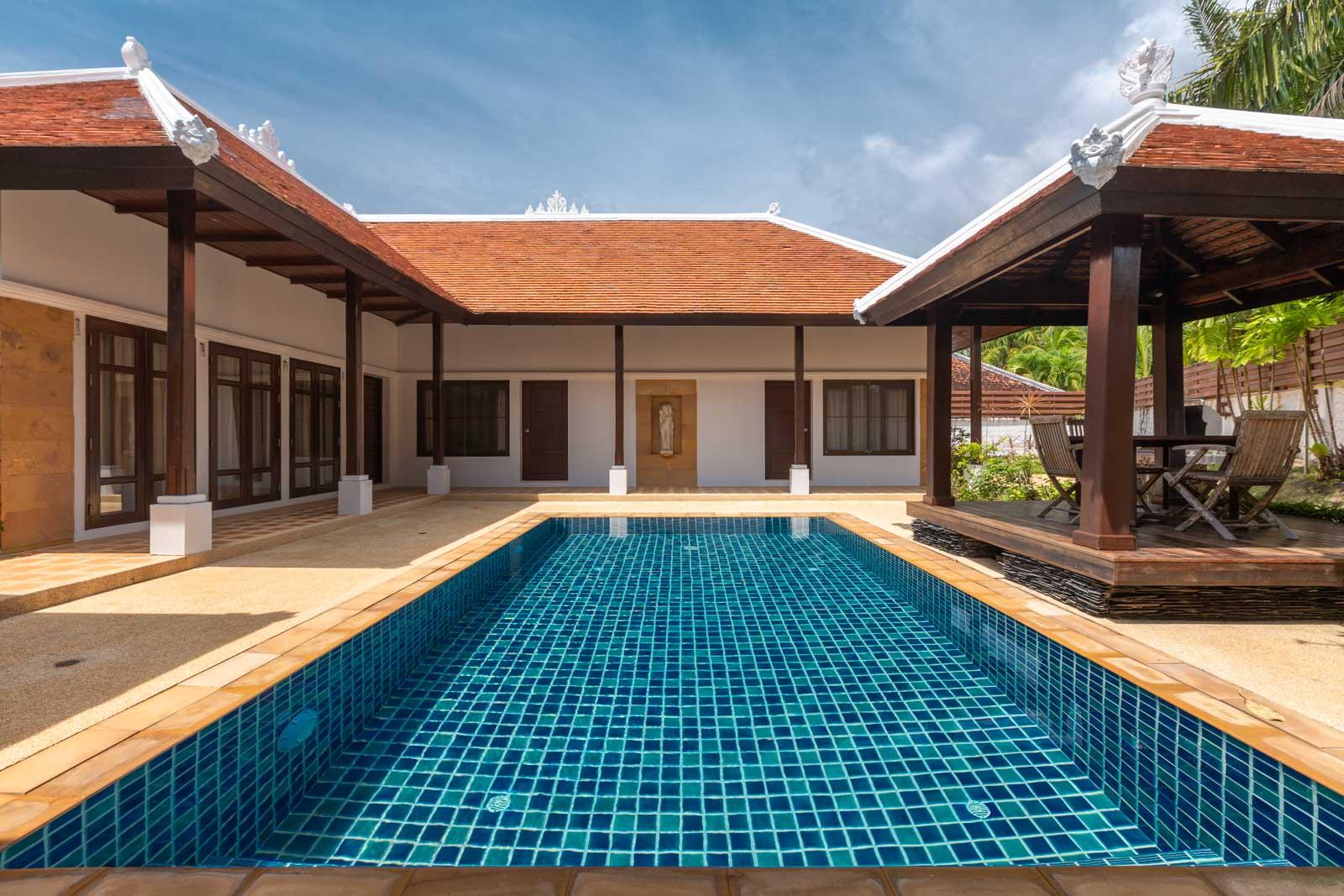 Exterior view of 4-Bedroom Sujika Gardens Pool Villa for Sale in Cherngtalay - Recently Renovated - Excellent Condition