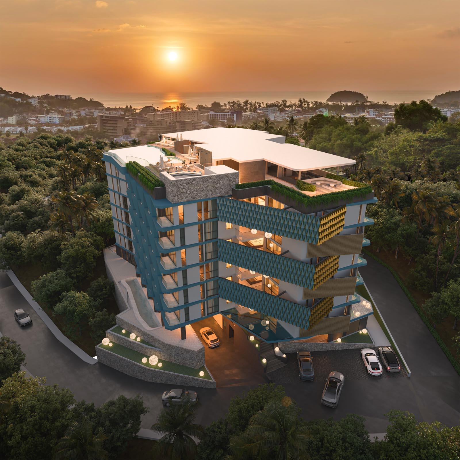 Exterior view of Studio Kata Beach Condo in Ashiyana Heights - Mountain View