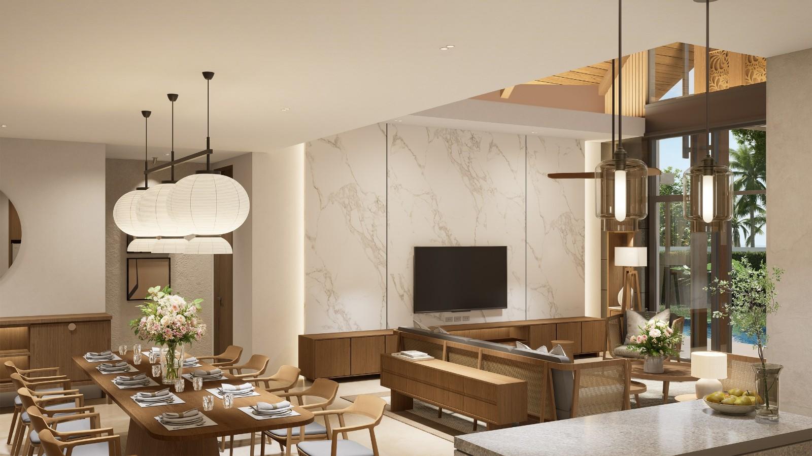 Interior view of Verdana Villas – Modern 4-Bedroom Private Pool Villas in Pru Jampa, Phuket