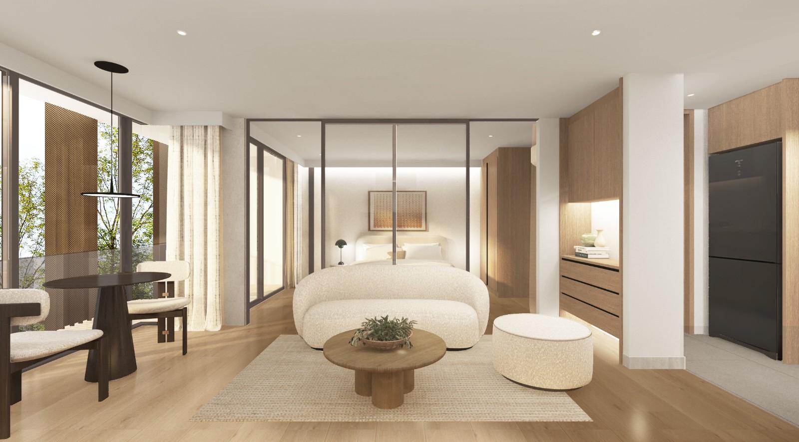 Interior view of Zero Naiyang – Eco-Friendly 2-Bedroom Condos Near Beach