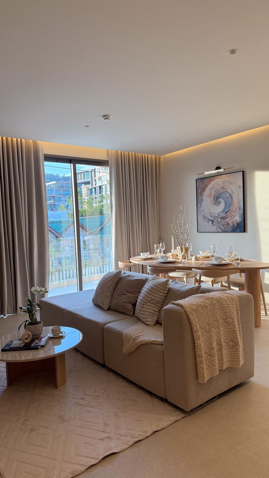 Interior view of 3-Bedroom Sea View Condo - Surin Top Condominium - Surin Beach, Phuket