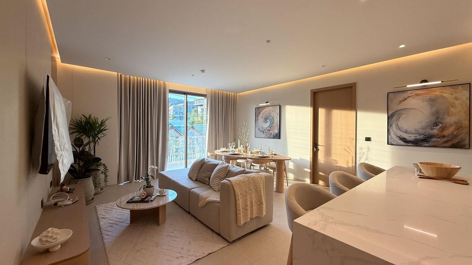 Interior view of 3-Bedroom Sea View Condo - Surin Top Condominium - Surin Beach, Phuket