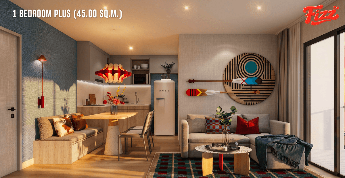 Interior view of One Bedroom Plus Type Apartment for Sale at Title Fizz, Kata Beach