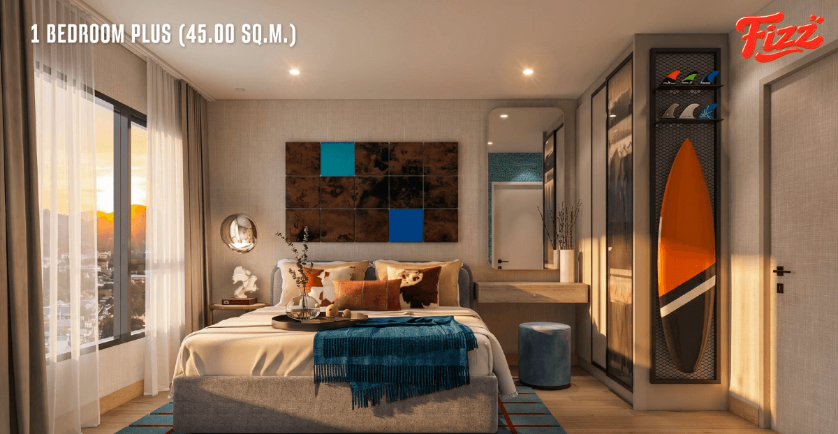 Interior view of One Bedroom Plus Type Apartment for Sale at Title Fizz, Kata Beach
