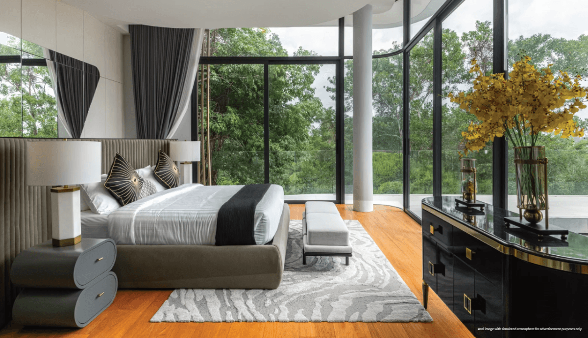 Interior view of 4 Bedroom Sea View Botanica Ocean Valley Kamala Villa for Sale - Type B