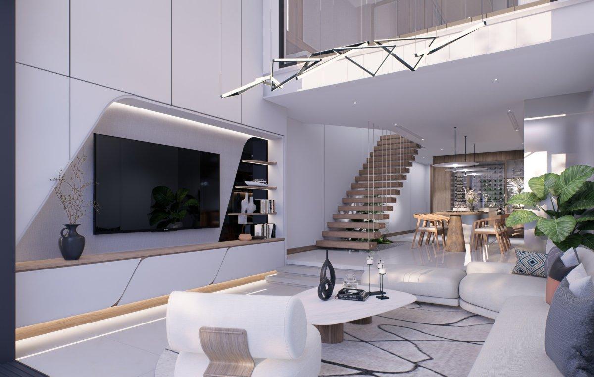 Interior view of 2 Bedroom Duplex Apartment for Sale at Sole Mio Residences, Bangtao