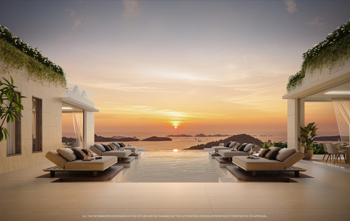 Exterior view of Ultra Luxurious Ocean View Pool Villas for Sale at Garden Atlas Bayview
