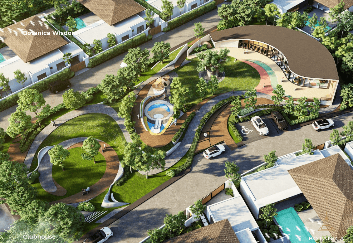 Interior view of Modern 3 Bedroom Type B Pool Villa for Sale at Botanica Wisdom
