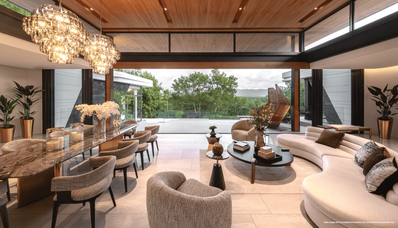 Interior view of Sea View 4 Bedroom Botanica Ocean Valley Kamala Villa for Sale - Type A