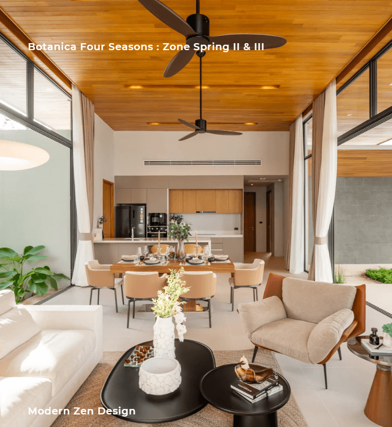 Interior view of 3 Bedroom Zen Style Botanica Four Seasons Villa for Sale at Spring Zone - Type A