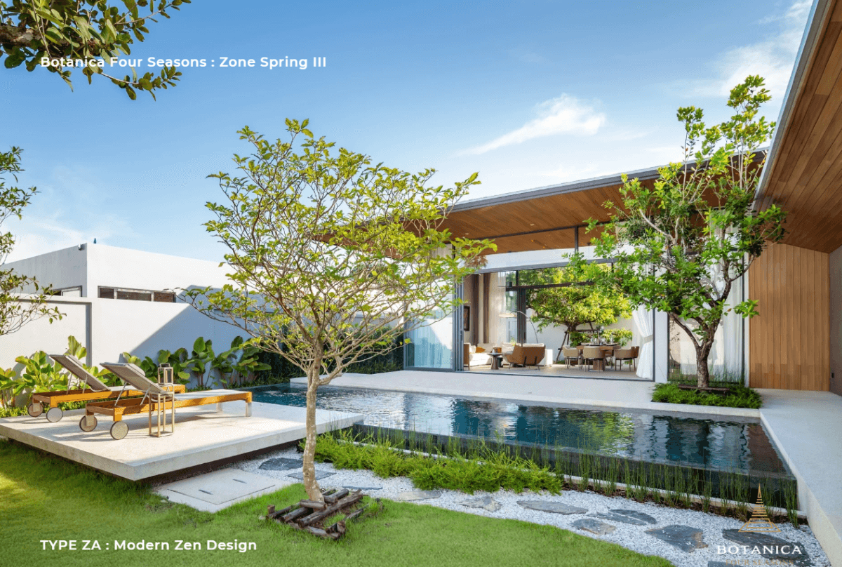 Interior view of 3 Bedroom Zen Style Botanica Four Seasons Villa for Sale at Spring Zone - Type A