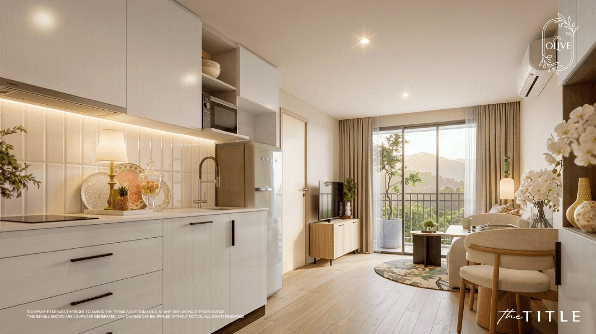 Interior view of 1 Bedroom Plus Type Apartment for Sale at Title Olive, Naiyang