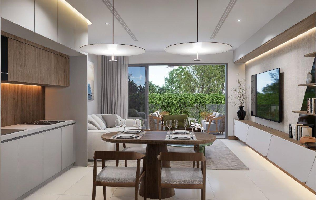 Interior view of 2 Bedroom Corner Suite for Sale at Sole Mio Residences, Bangtao