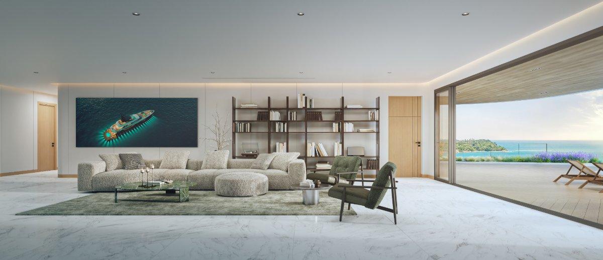Interior view of 4 Bedroom Sea View Ultra Luxurious Penthouse for Sale at Sole Mio Residences, Bangtao