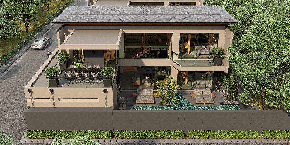 Interior view of 3 Bedroom Modern Pool Villas for Sale at Zenithy La Ville, Koh Keaw