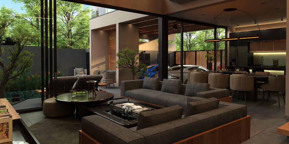 Interior view of 3 Bedroom Modern Pool Villas for Sale at Zenithy La Ville, Koh Keaw