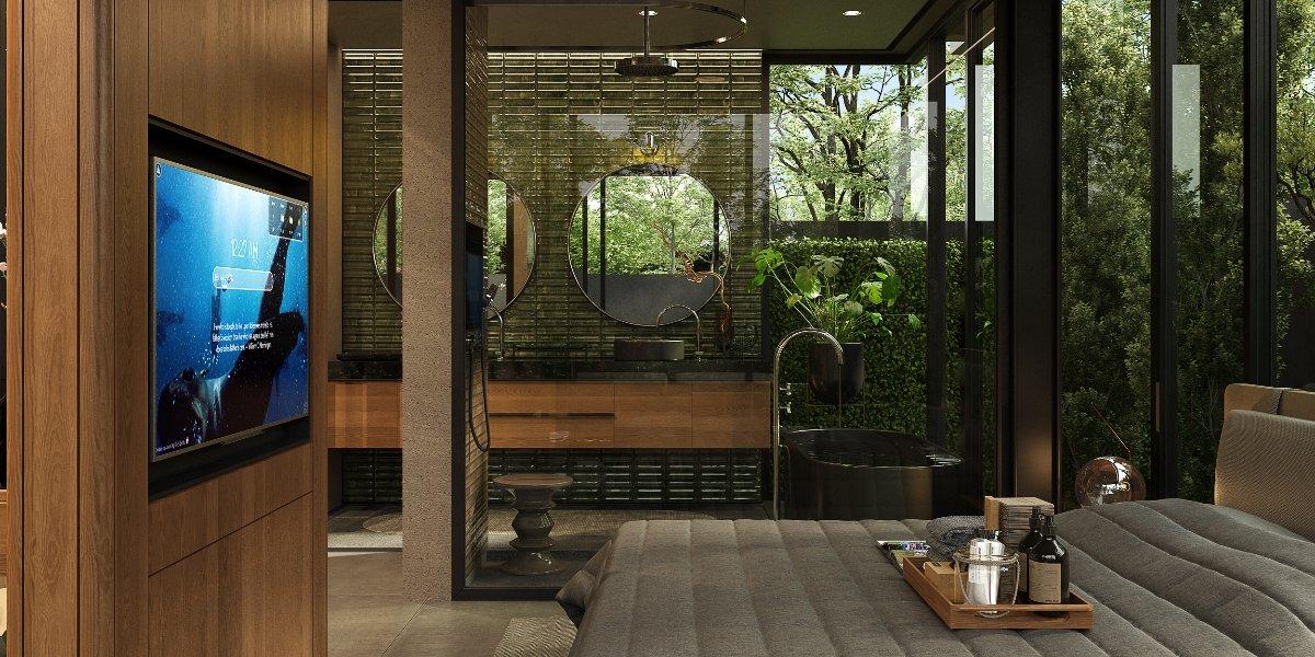Interior view of 3 Bedroom Modern Pool Villas for Sale at Zenithy La Ville, Koh Keaw