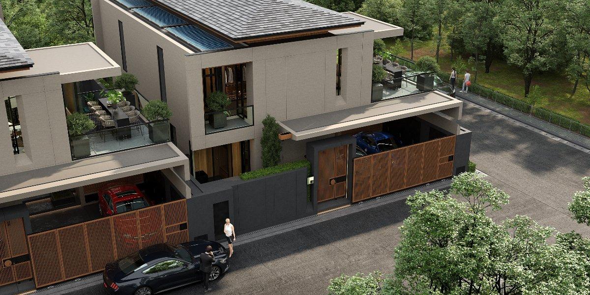 Interior view of 3 Bedroom Modern Pool Villas for Sale at Zenithy La Ville, Koh Keaw