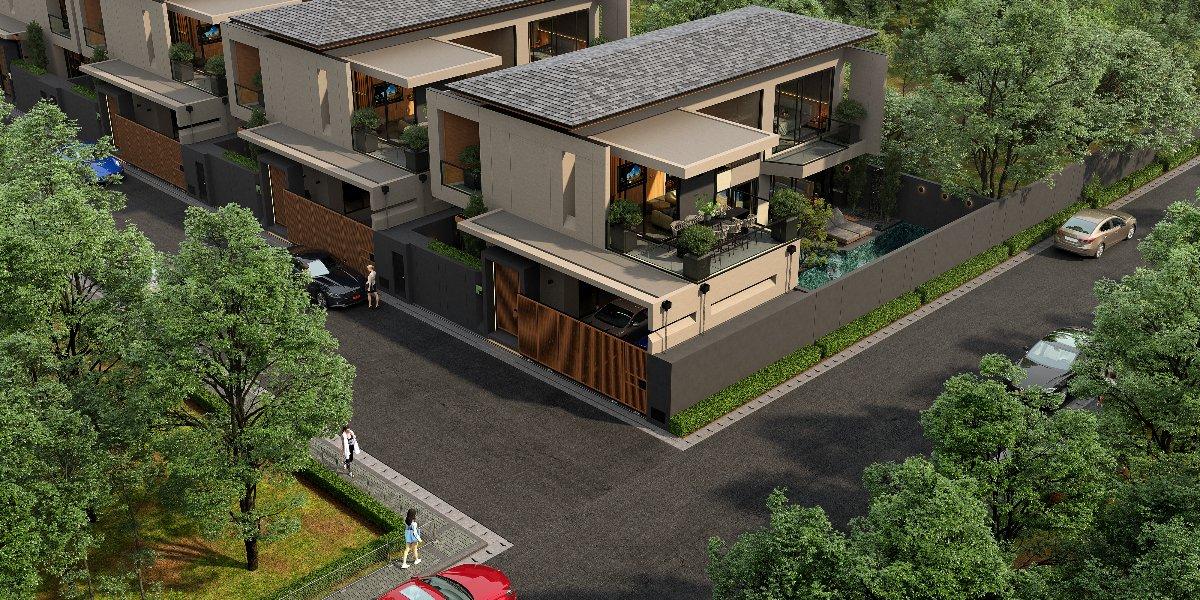Interior view of 3 Bedroom Modern Pool Villas for Sale at Zenithy La Ville, Koh Keaw