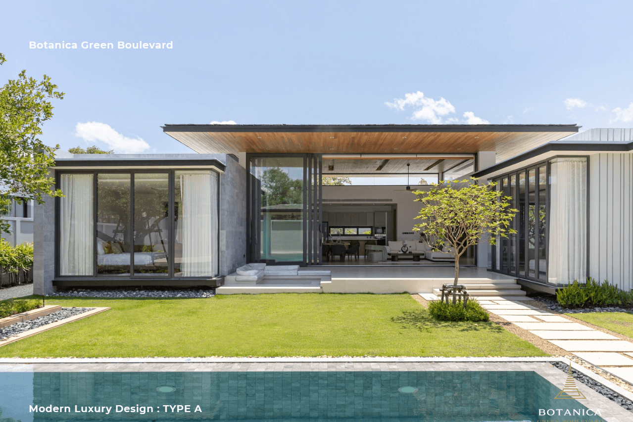 Interior view of 4 Bedroom Modern Pool Villas with Large Land Plot for Sale in Botanica Green Boulevard