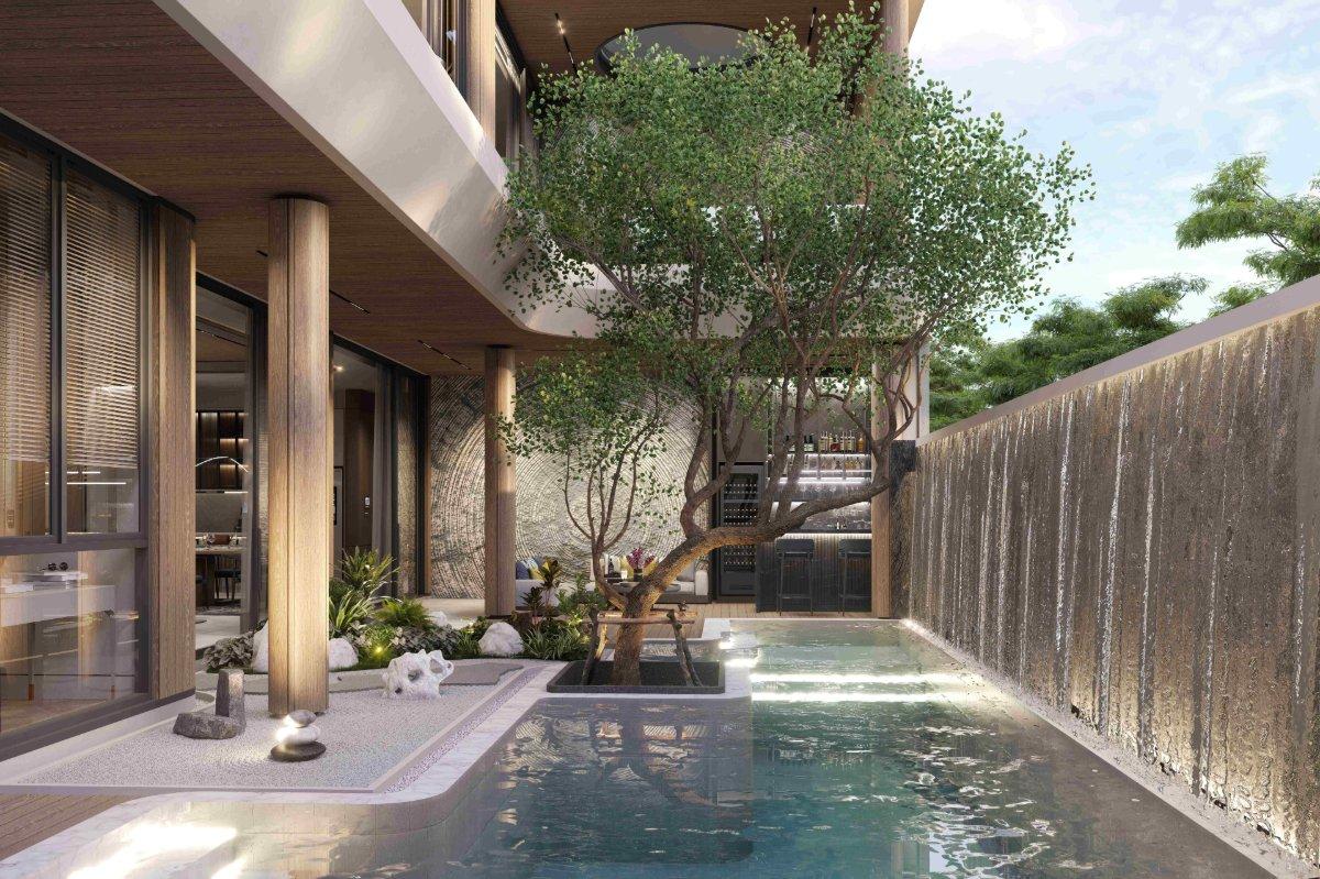 Exterior view of Luxurious Pool Villa for Sale at Soleil Residences, Kamala