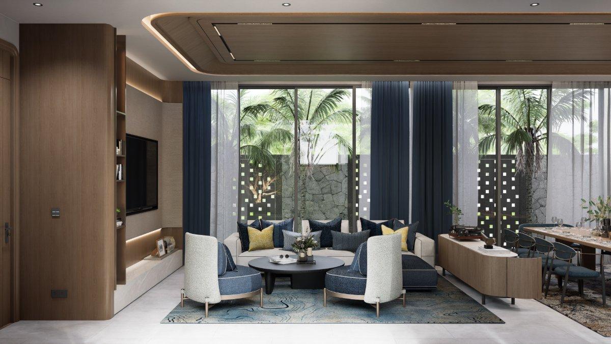 Exterior view of Luxurious Pool Villa for Sale at Soleil Residences, Kamala