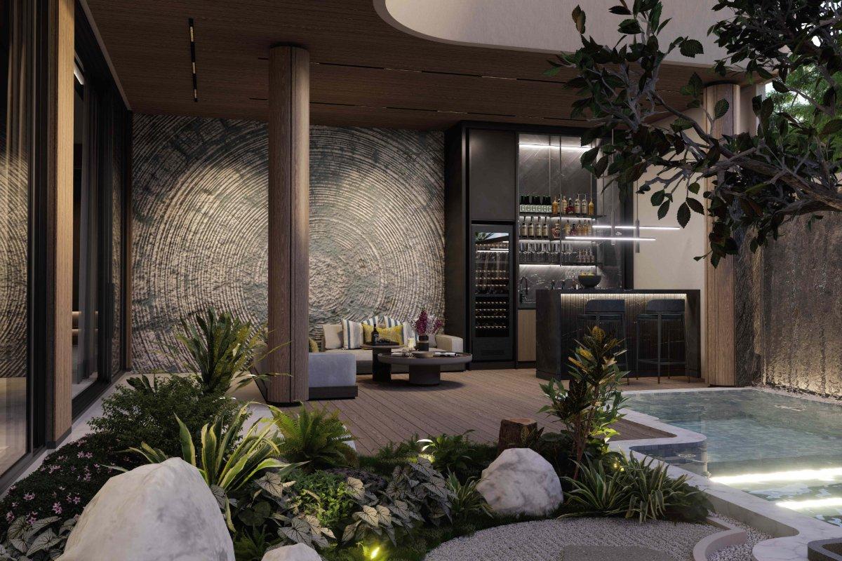 Exterior view of Luxurious Pool Villa for Sale at Soleil Residences, Kamala