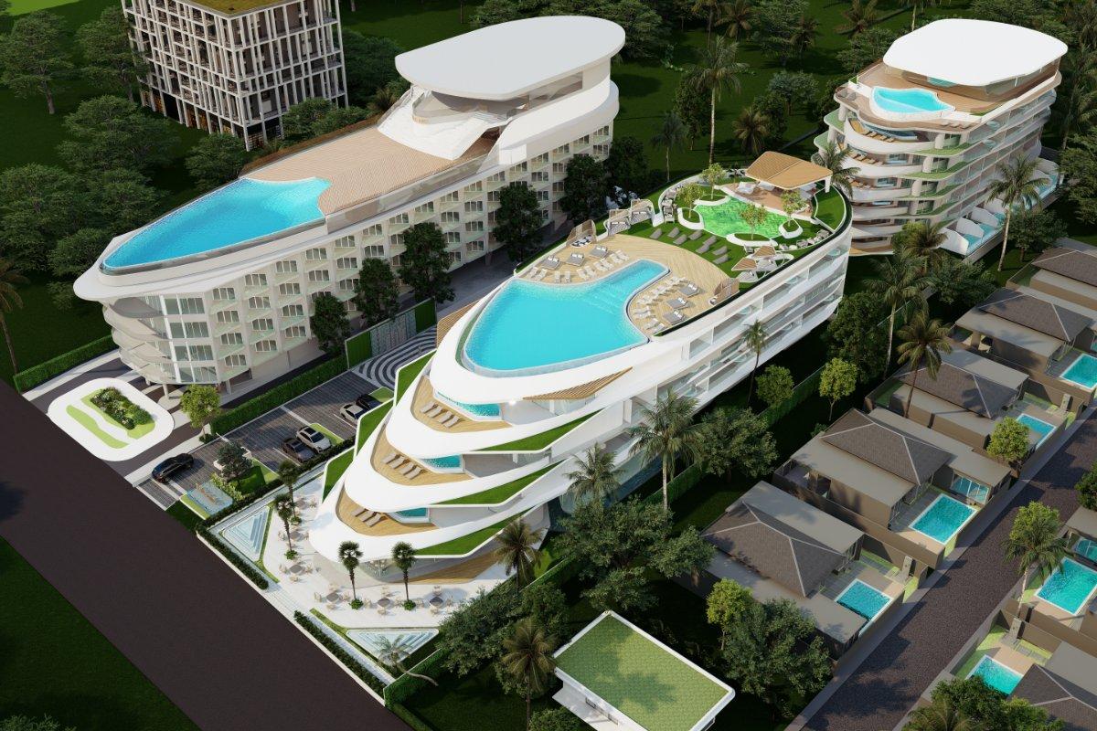 Interior view of 2 Bedroom Suite Apartment for Sale at Sole Mio Residences, Bangtao