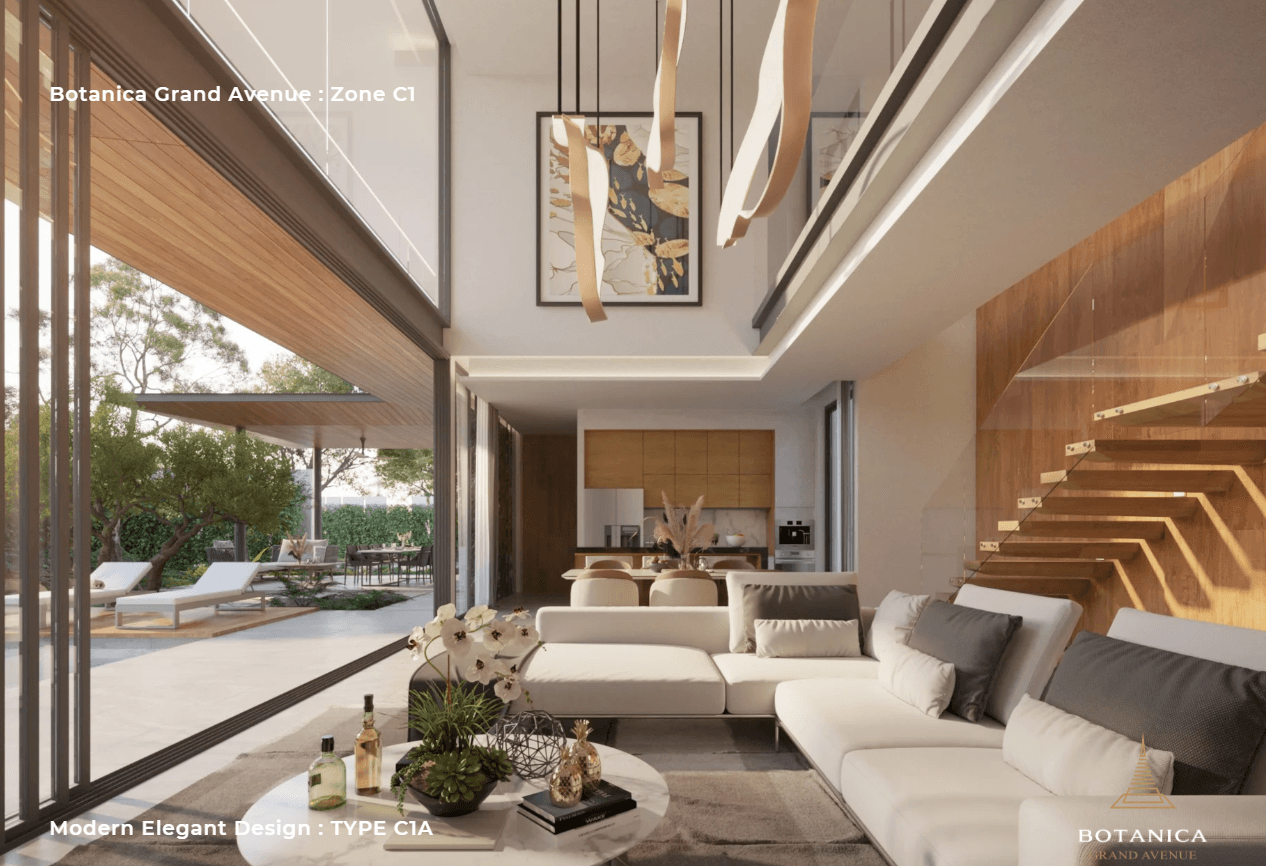 Interior view of 4 Bedroom Modern Elegant Design Villa for Sale at Botanica Grand Avenue – C1B Type Villa
