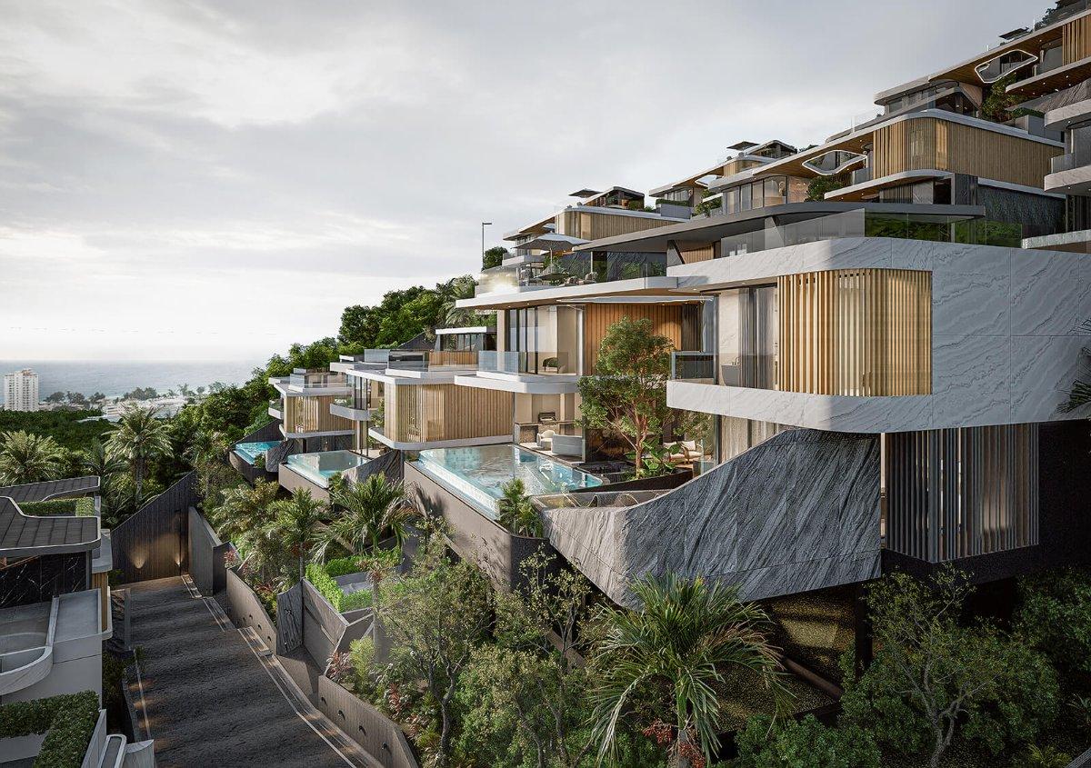 Interior view of 4 Bedroom Ocean View Botanica Modern Sea Karon Villa for Sale