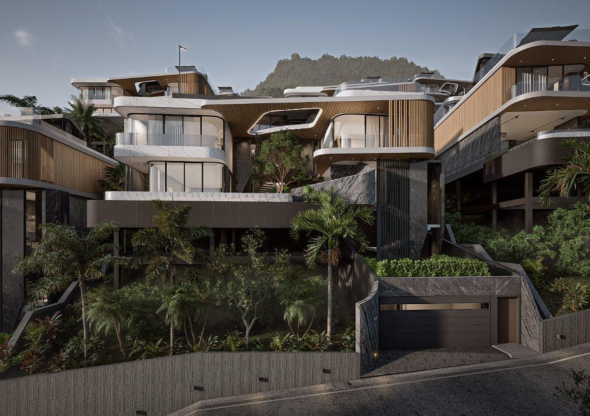 Interior view of 4 Bedroom Ocean View Botanica Modern Sea Karon Villa for Sale