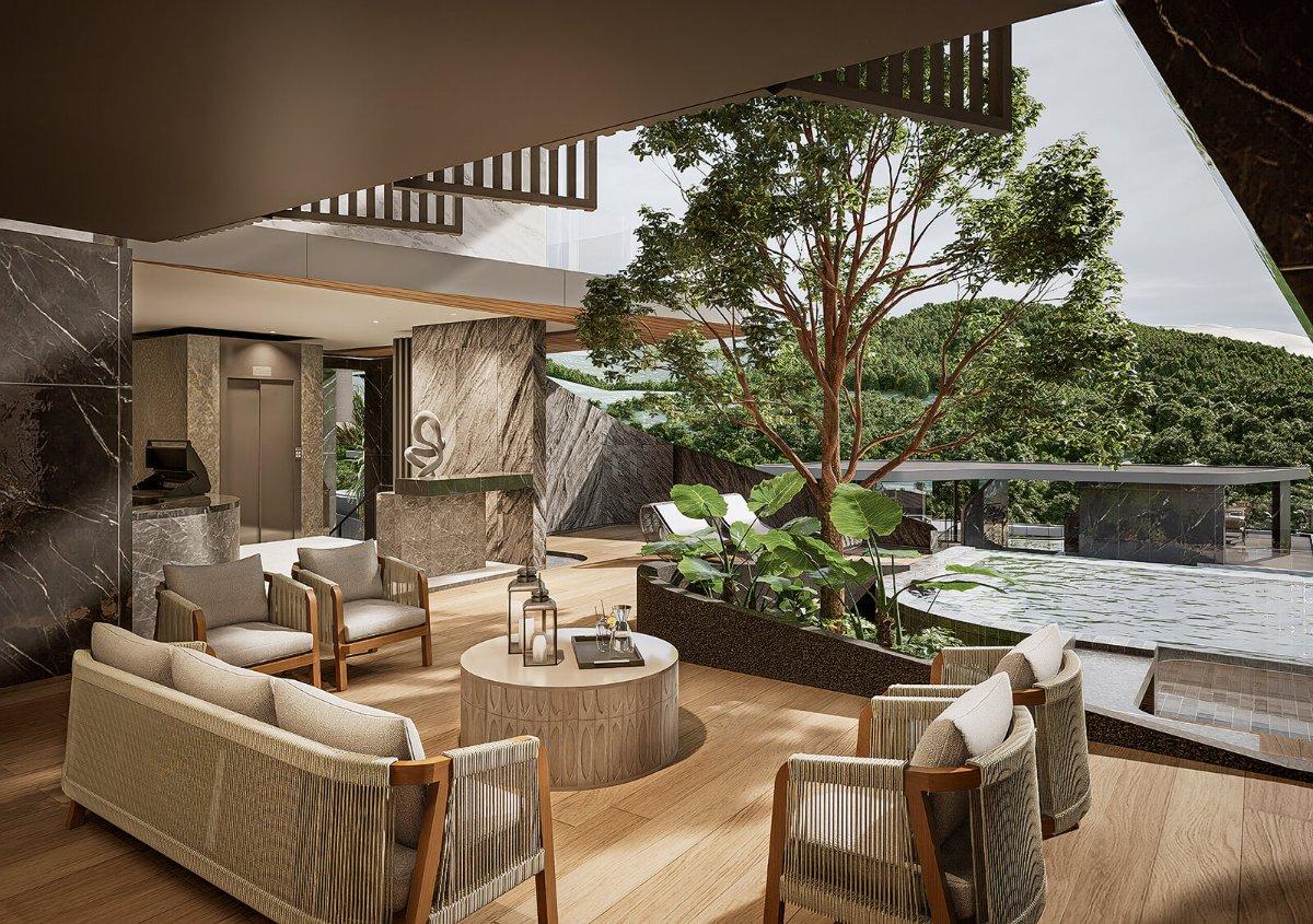 Interior view of 4 Bedroom Ocean View Botanica Modern Sea Karon Villa for Sale