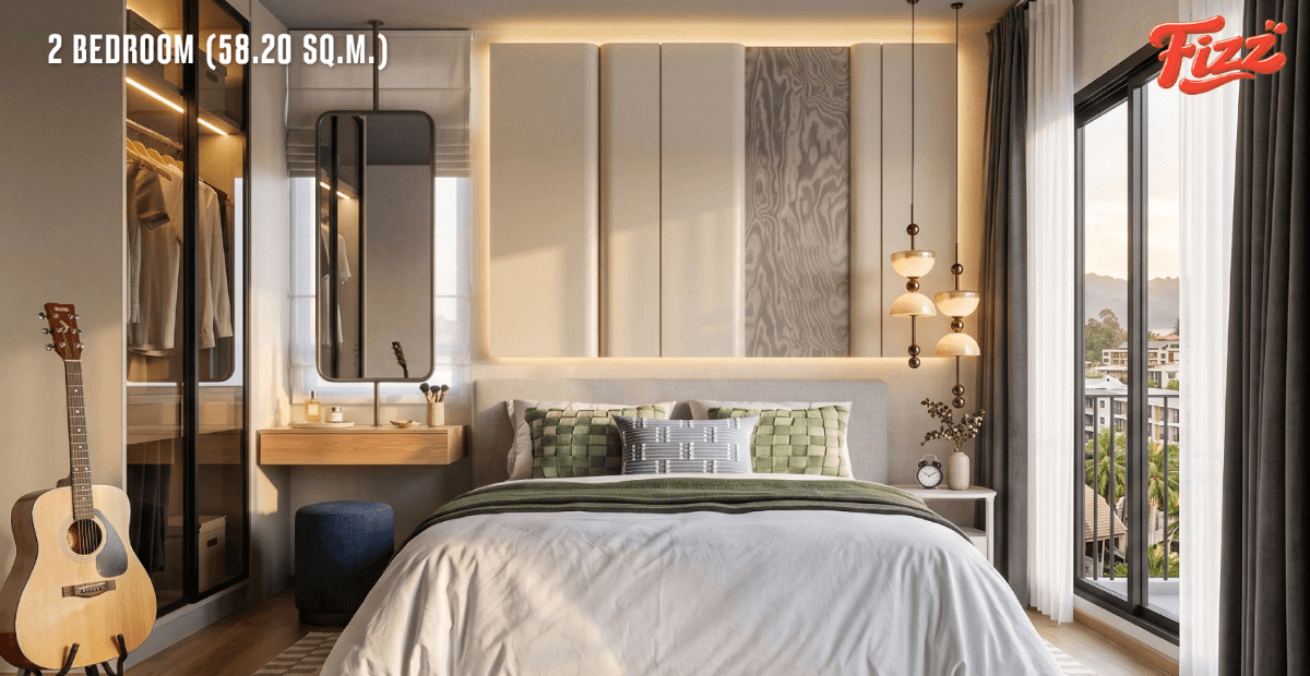 Interior view of Two Bedroom Condo for Sale at Title Fizz, Walking Distance to Kata Beach
