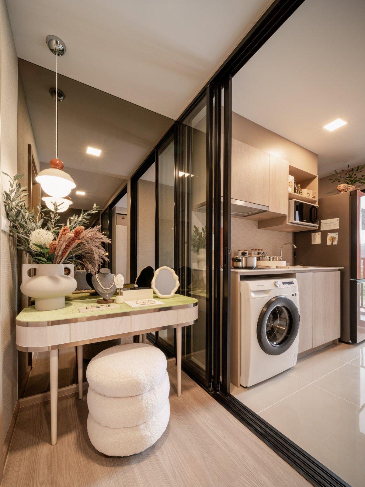 Interior view of Larger 1 Bedroom Apartment for Sale at Base Bukit Condominium, Phuket Town