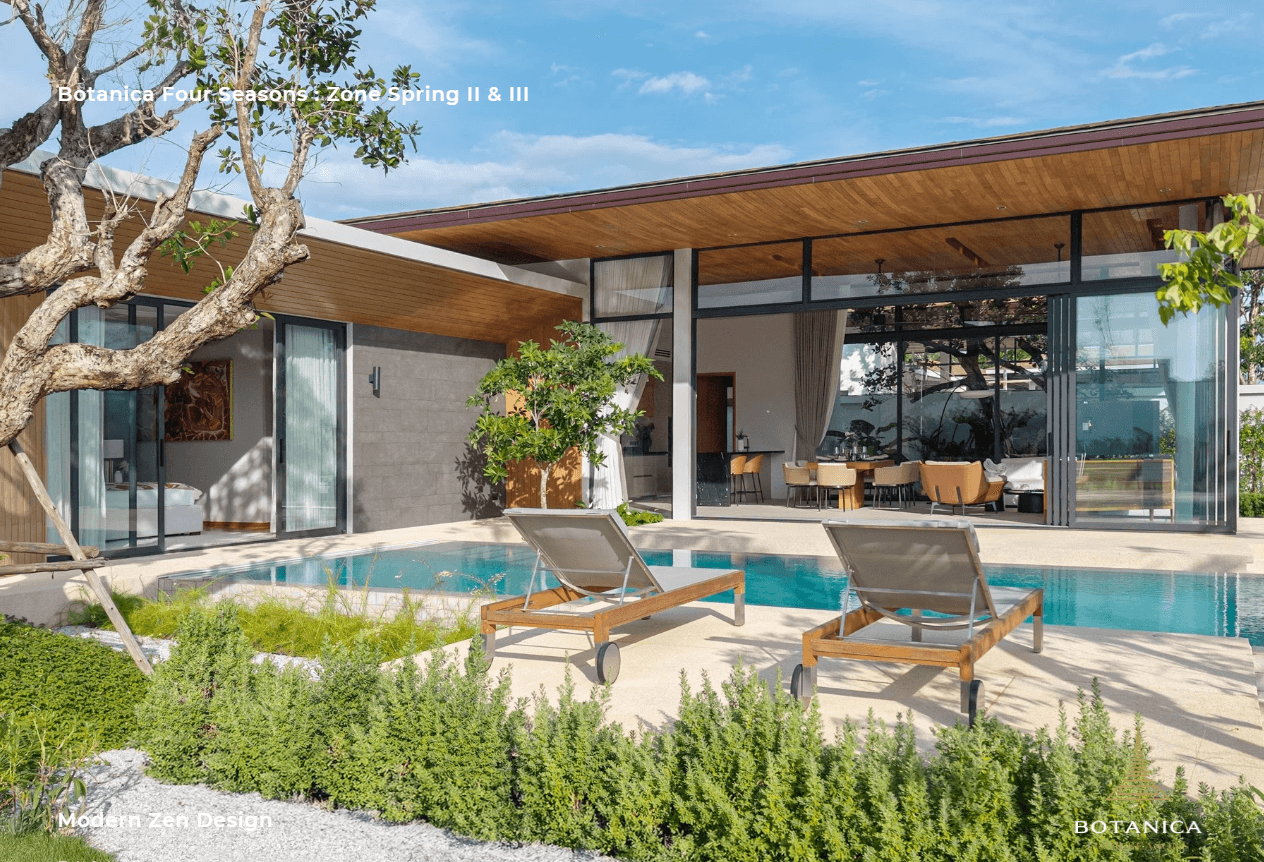 Interior view of 3 Bedroom Zen Style Botanica Four Seasons Villa for Sale at Spring Zone - Type BA