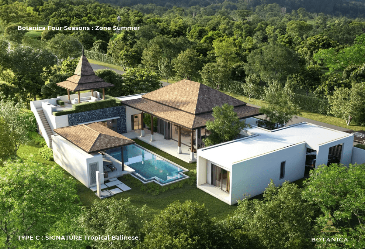 Interior view of 3 Bedroom Balinese Tropical Style Botanica Four Seasons Villa for Sale at Summer Zone - Type A