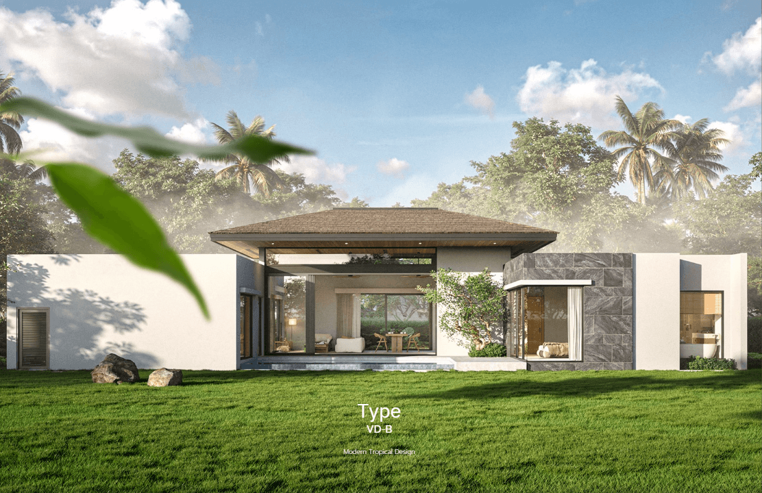 Interior view of 3-Bedroom Pool Villa for Sale at Botanica Verdant, Pru Jampa - Type B - Very Attractive Price