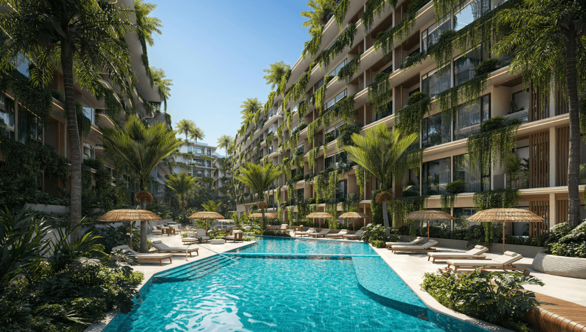 Interior view of Larger Studio Apartment for Sale at Sun Hills Layan Condominium
