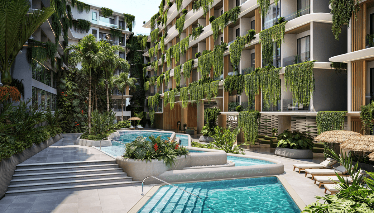 Interior view of Larger Studio Apartment for Sale at Sun Hills Layan Condominium