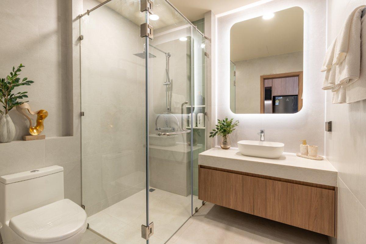 Interior view of Larger 1 Bedroom Apartment at Saint Tropez Condo for Sale