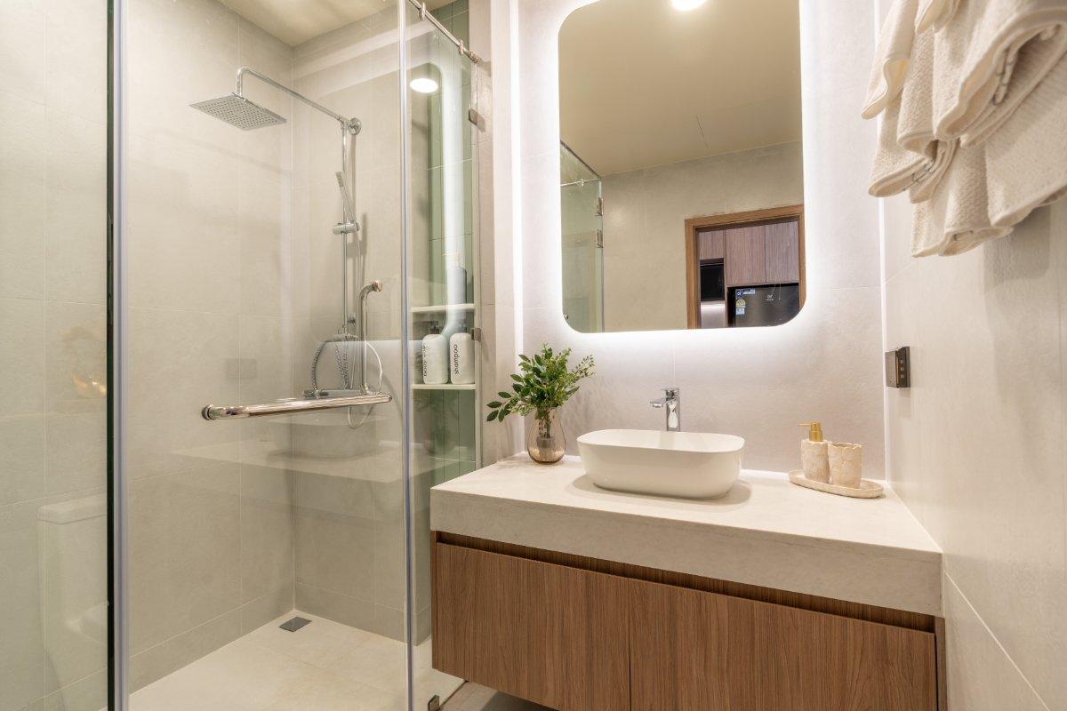 Interior view of Larger 1 Bedroom Apartment at Saint Tropez Condo for Sale