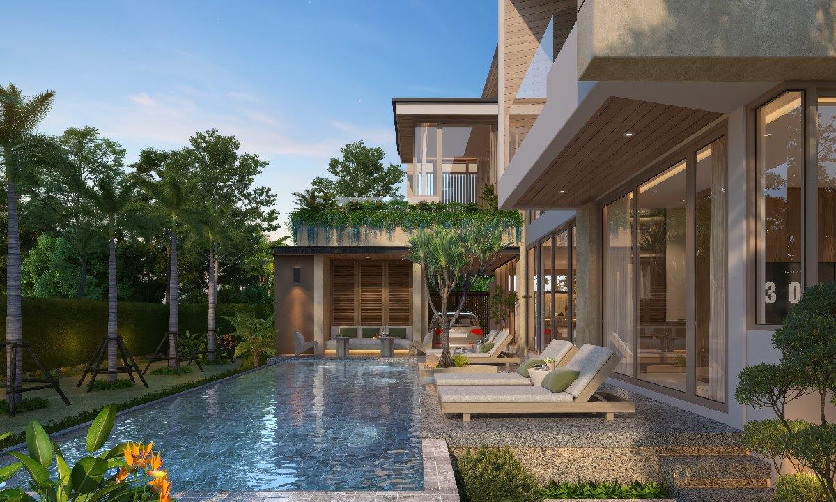 Interior view of 3 Bedroom Tropical Pool Villas for Sale at Zenithy La Ville, Koh Keaw