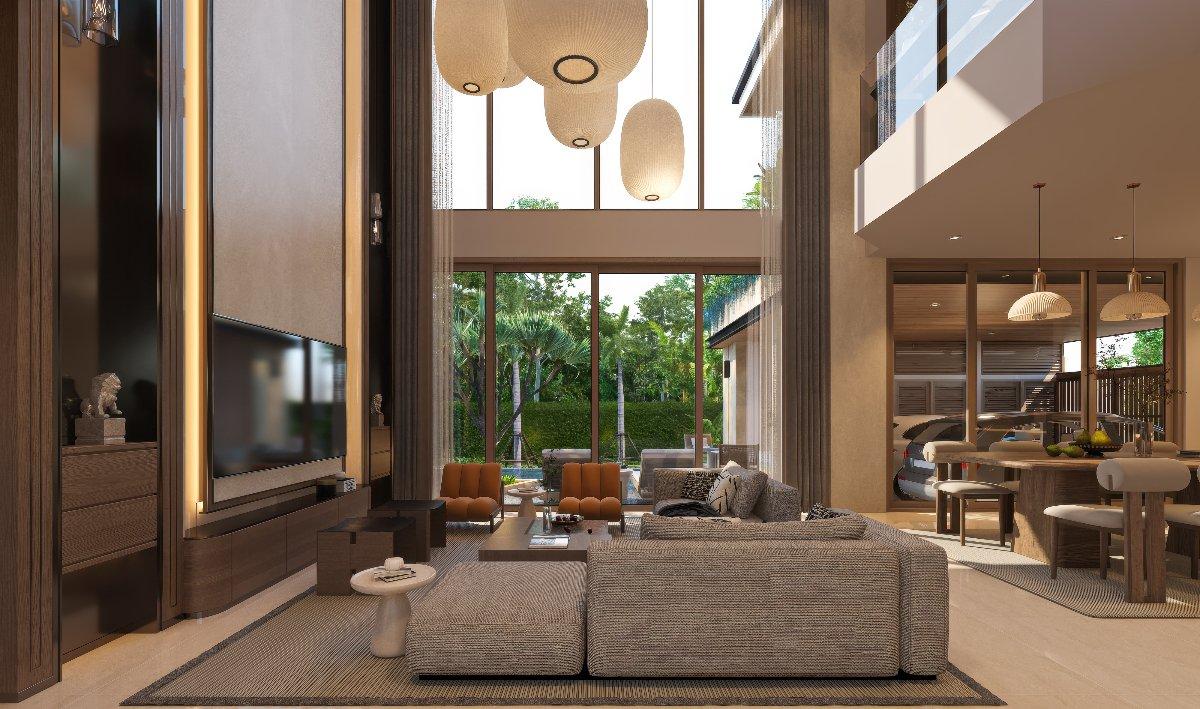 Interior view of 3 Bedroom Tropical Pool Villas for Sale at Zenithy La Ville, Koh Keaw