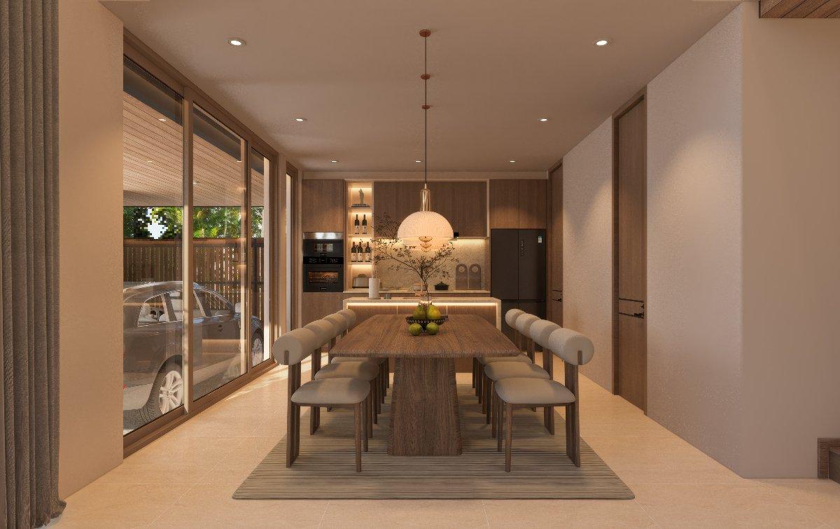 Interior view of 3 Bedroom Tropical Pool Villas for Sale at Zenithy La Ville, Koh Keaw